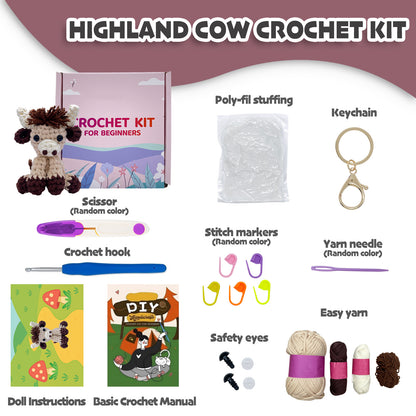 Little Highland Cow Crochet Kit