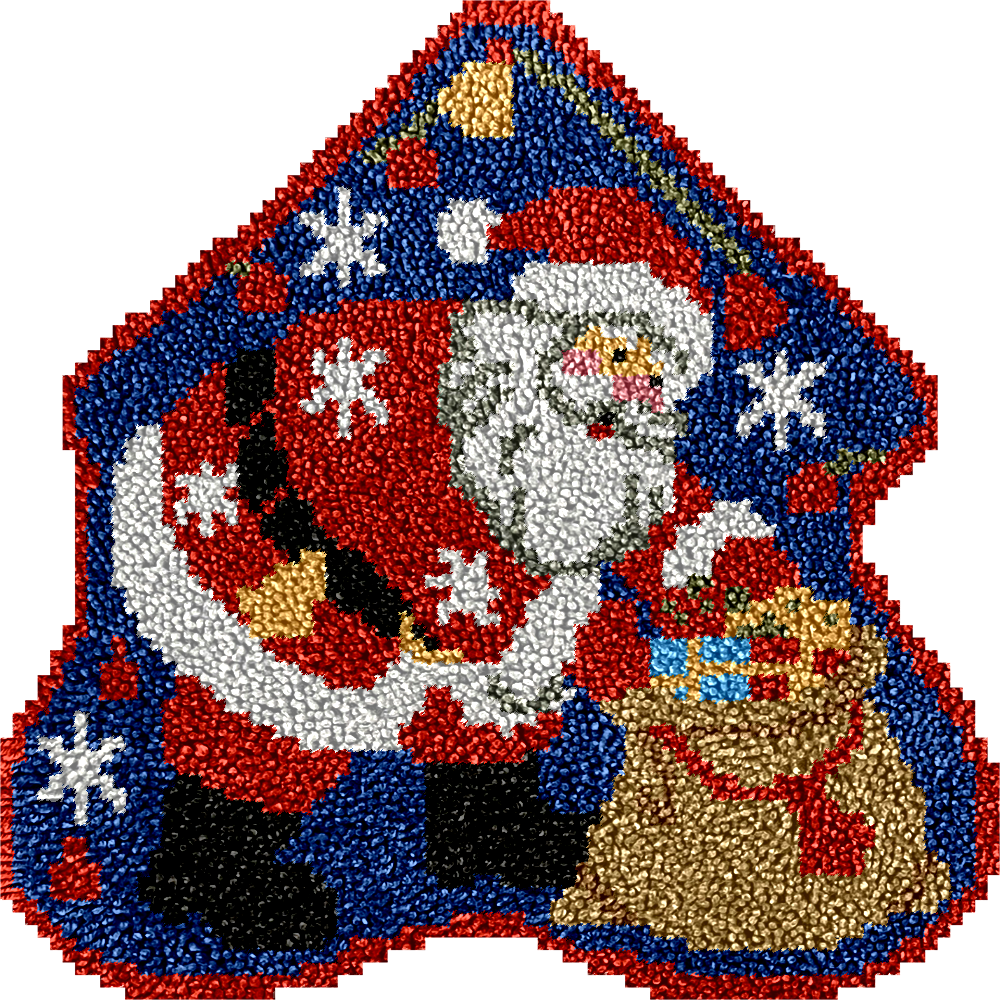 Papá Noel - Kit de alfombra de gancho