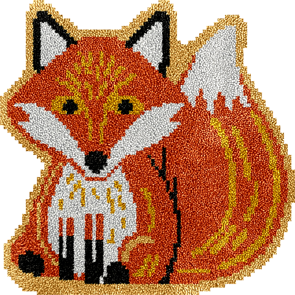 Zorro Naranja - Kit de Alfombra de Gancho