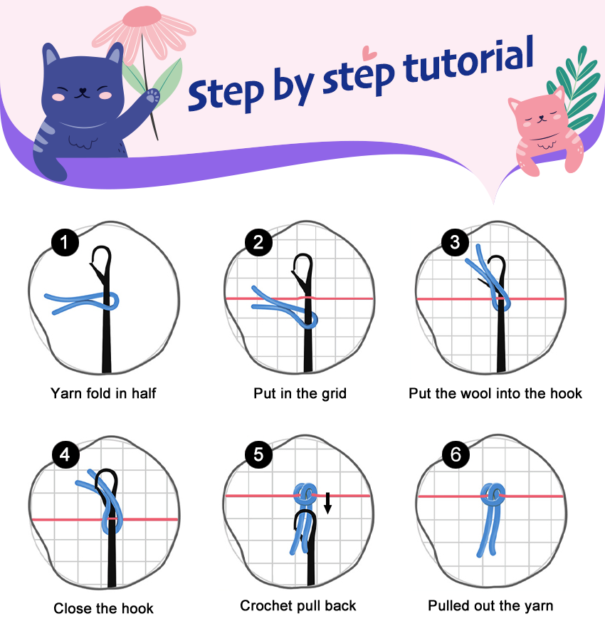 Giraffe and Rabbit Rug Latch Hook Kits for Beginners