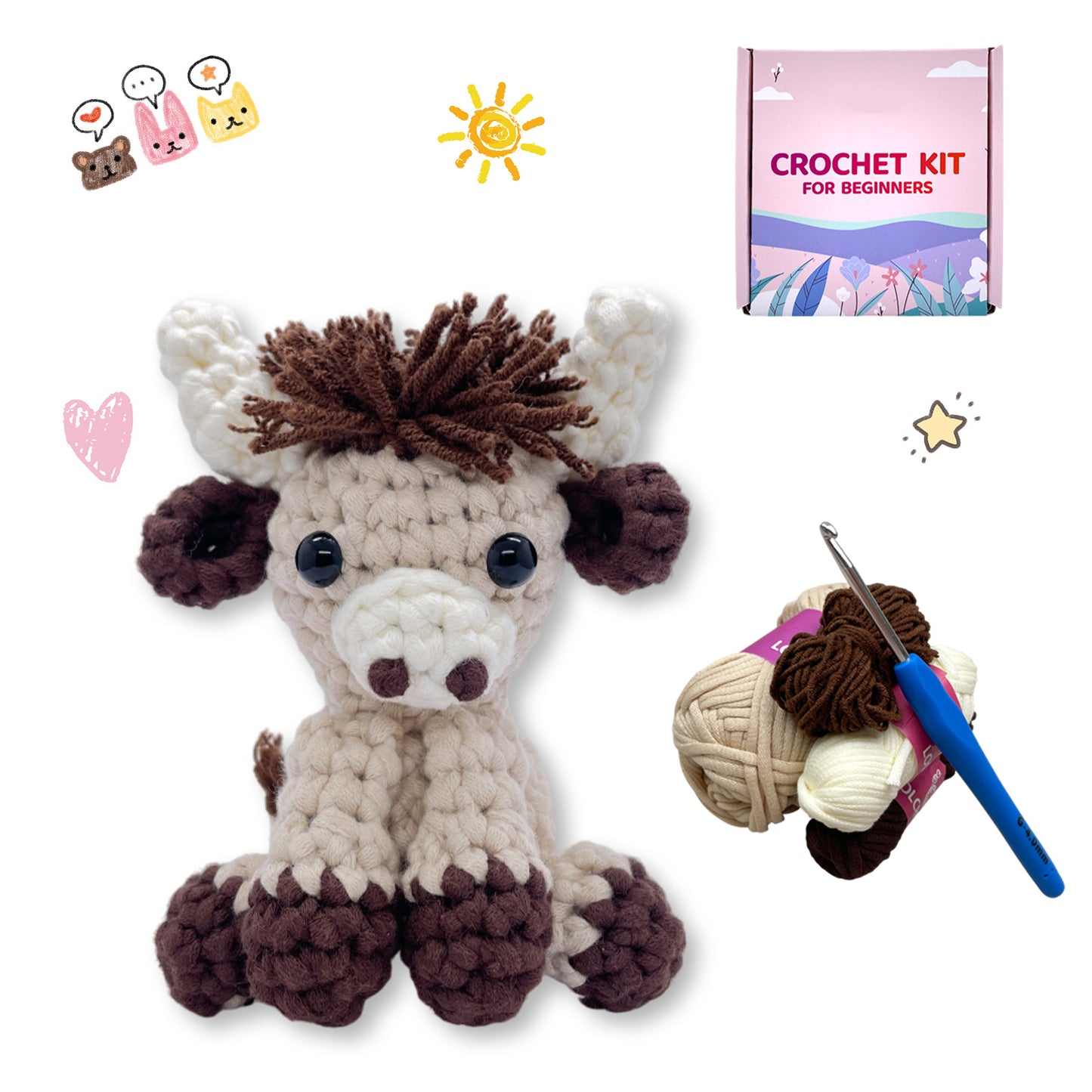 Little Highland Cow Crochet Kit