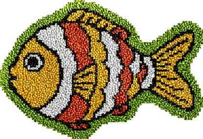 Lively Fishes Latch Hook Rug Kit