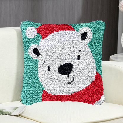 Kit de crochets pour taie d'oreiller ours de Noël, pour adultes, débutants et enfants 