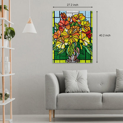 [Large Size] Beautiful Flowers - Latch Hook Rug Kit