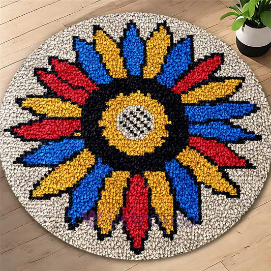 Colorful Sunflower Latch Hook Rug Kit