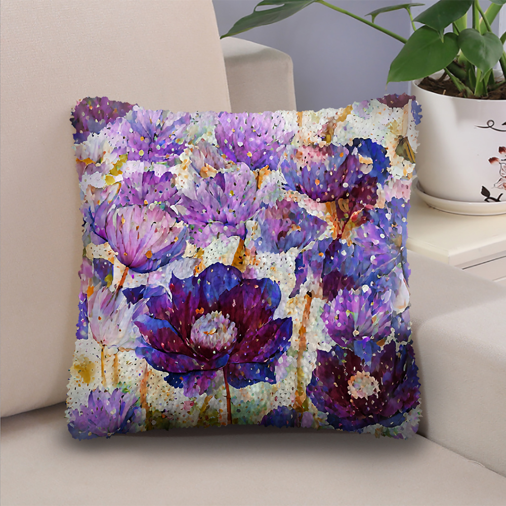 Kit de almohada con cierre de gancho Purple Lotus