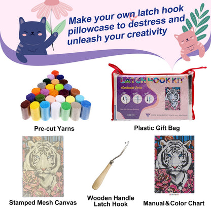 [Large Size] Big Tiger - Latch Hook Rug Kit