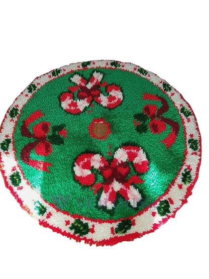 Christmas Lollipop Christmas Tree Skirts Latch Hook Kit for Beginner