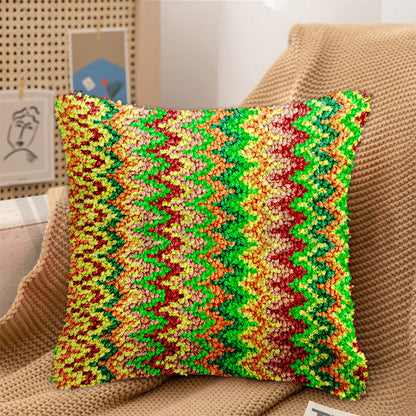 Strip Series Pillowcase Latch Hook Kits for Adult, Beginner and Kid