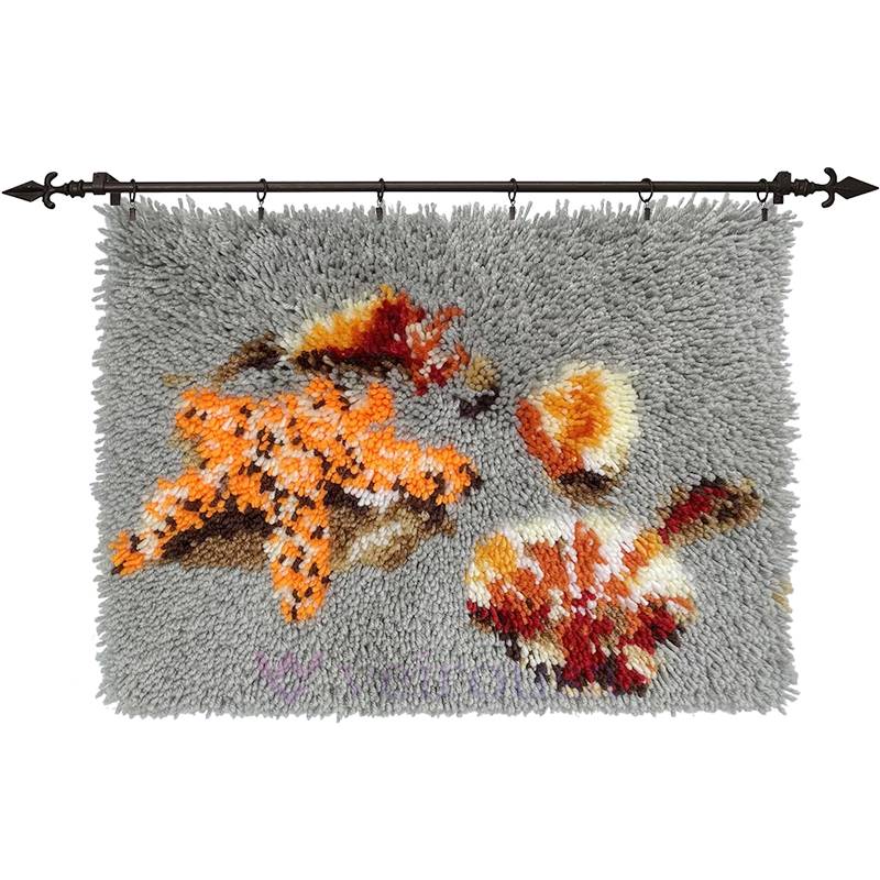 Estrella de mar en la playa - Kit de alfombra de gancho