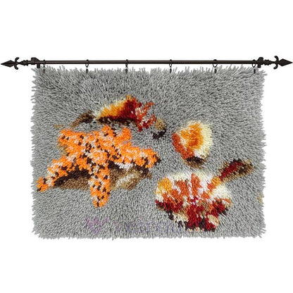 Estrella de mar en la playa - Kit de alfombra de gancho