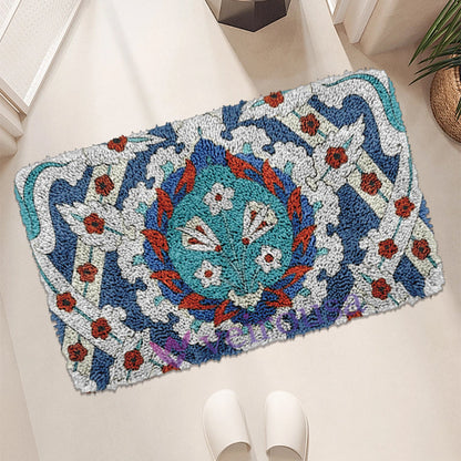 Kit de alfombra de estilo nórdico bohemio con cierre de gancho para adultos, principiantes y niños