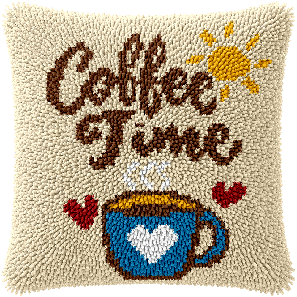 Personalized Coffee Cup Pillow Kit – Custom Text & Color