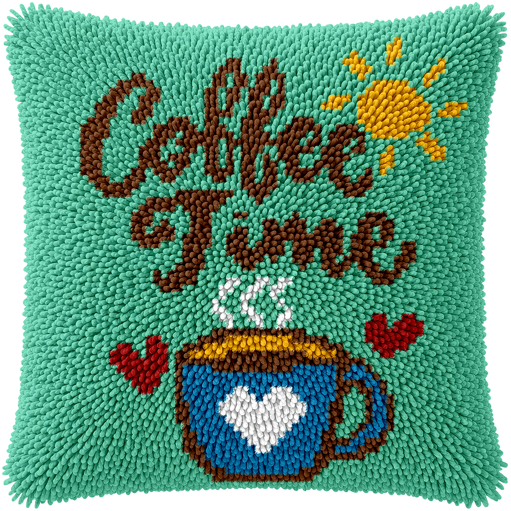 Personalized Coffee Cup Pillow Kit – Custom Text & Color