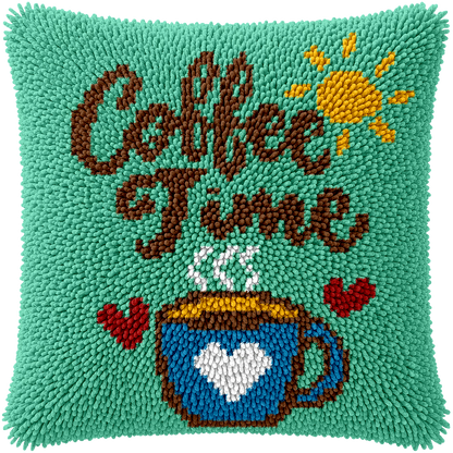 Personalized Coffee Cup Pillow Kit – Custom Text & Color