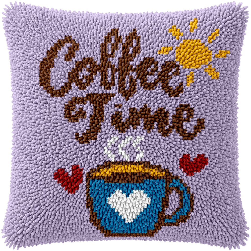 Personalized Coffee Cup Pillow Kit – Custom Text & Color