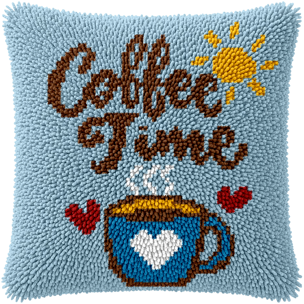 Personalized Coffee Cup Pillow Kit – Custom Text & Color