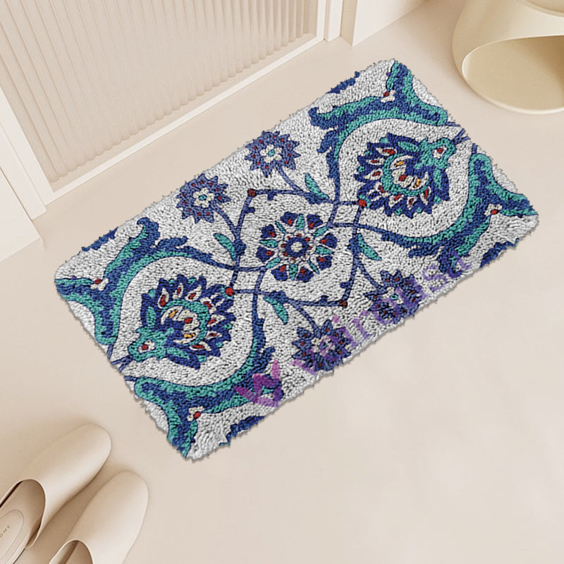 Kit de alfombra de estilo nórdico bohemio con cierre de gancho para adultos, principiantes y niños
