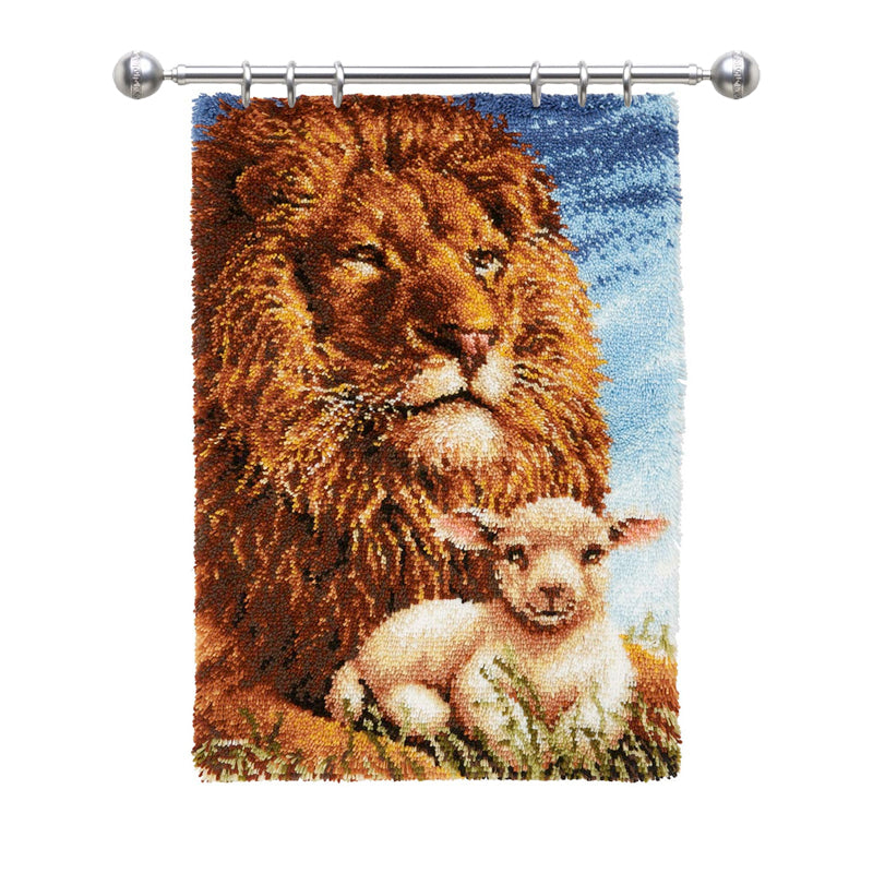 Kits de crochets pour tapis Lion Mouton Grande Taille pour débutants 