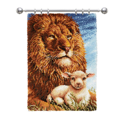 Kits de crochets pour tapis Lion Mouton Grande Taille pour débutants 