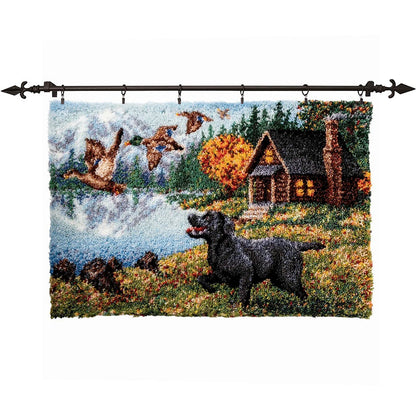 Kits de crochets pour tapis Black Hound Dog pour débutants 