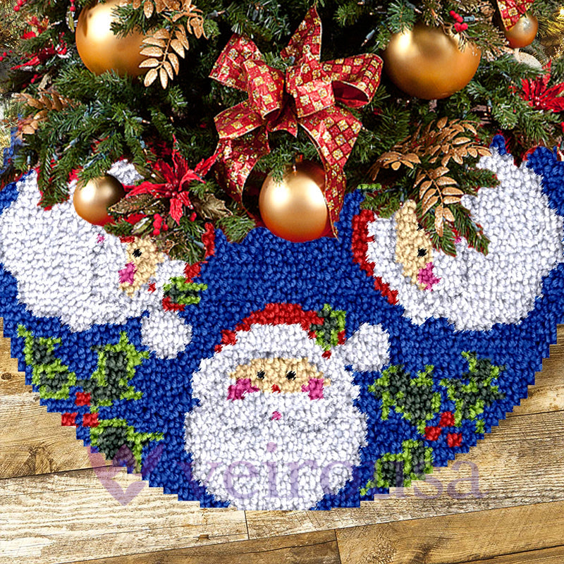 Kit de crochets pour jupes de sapin de Noël « Joyeux Père Noël » pour débutants