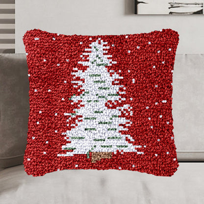 Christmas Tree Pillowcase Latch Hook Kit for Adult, Beginner and Kid