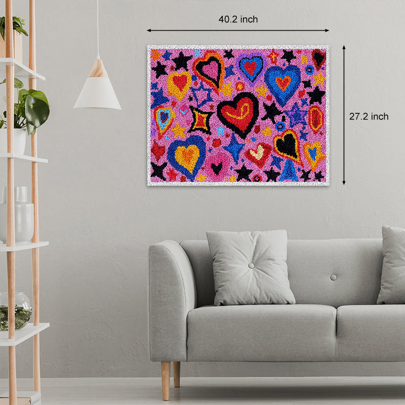 [Large Size] A lot of Love - Latch Hook Rug Kit