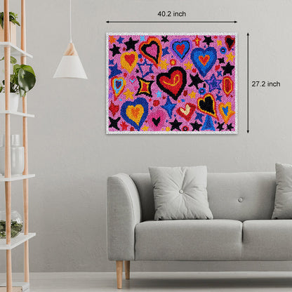 [Large Size] A lot of Love - Latch Hook Rug Kit