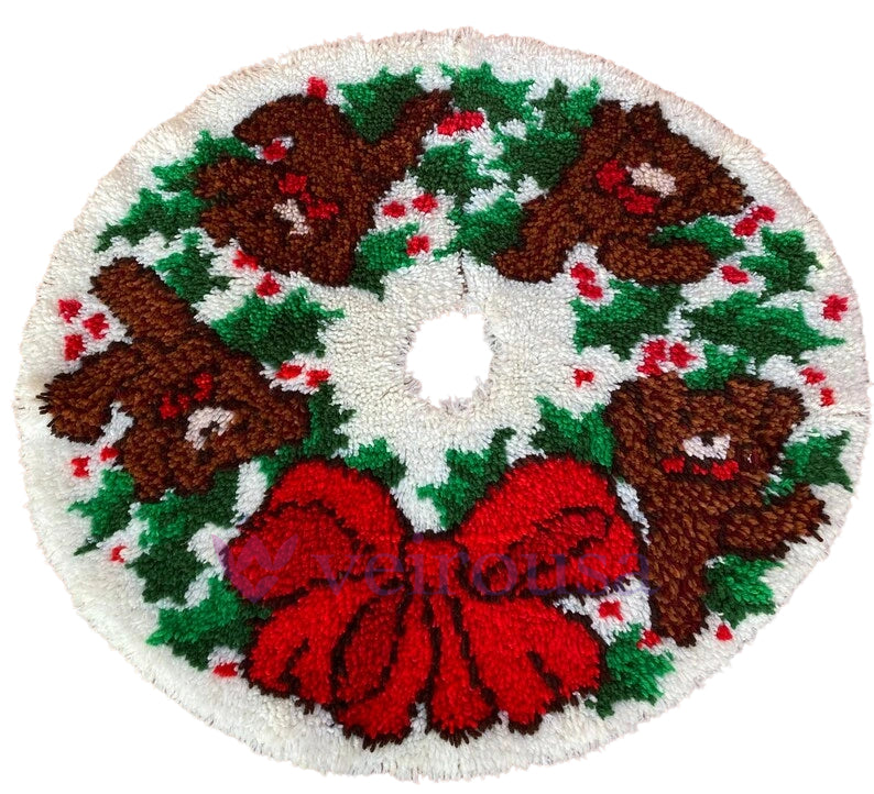 Kit de crochets pour débutants pour jupes de sapin de Noël ours.