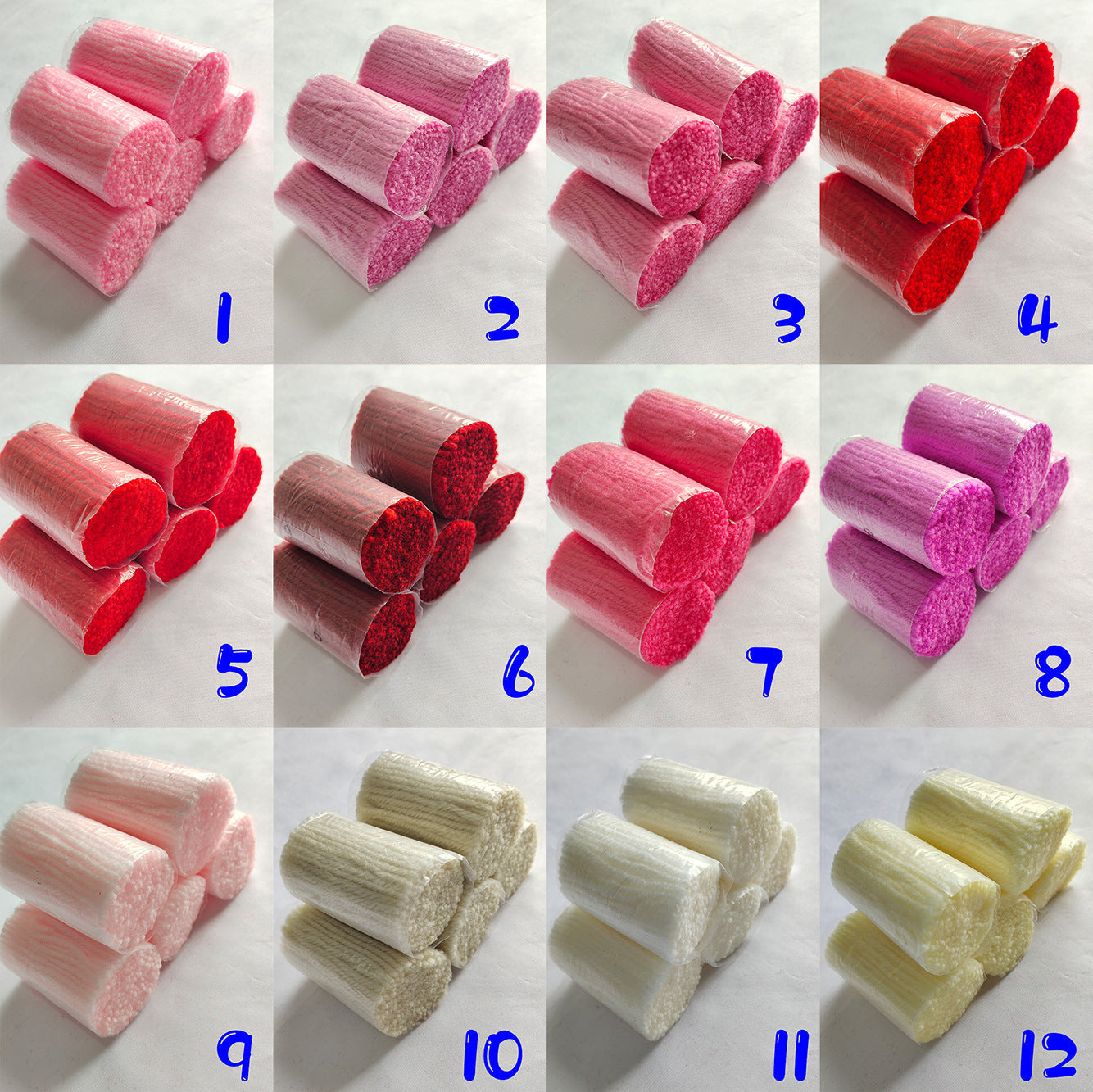 61 couleurs de fil à crochet prédécoupé 4 brins pour projets de loisirs créatifs 