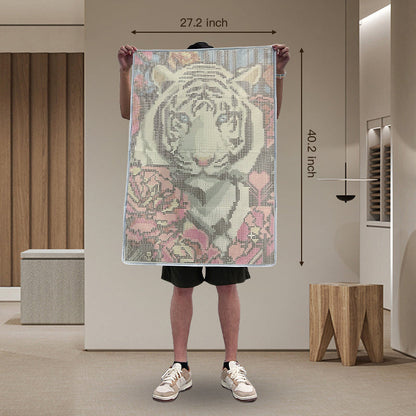 [Tamaño grande] Kit de alfombra con gancho y cierre para perro moteado
