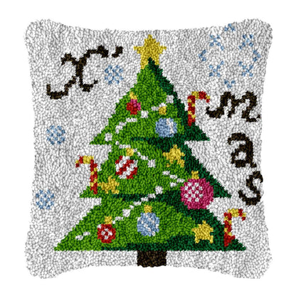 Kits de crochets pour taies d'oreiller de Noël en forme de sapin, pour adultes, débutants et enfants 