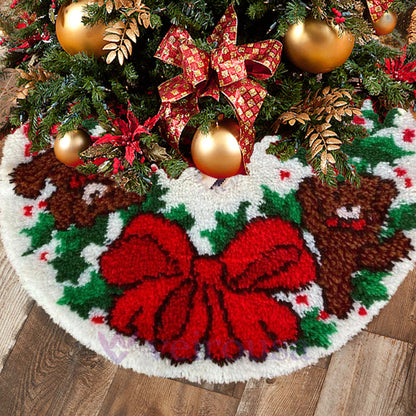 Kit de crochets pour débutants pour jupes de sapin de Noël ours.