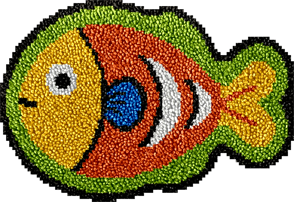 Lively Fishes Latch Hook Rug Kit