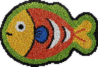 Lively Fishes Latch Hook Rug Kit