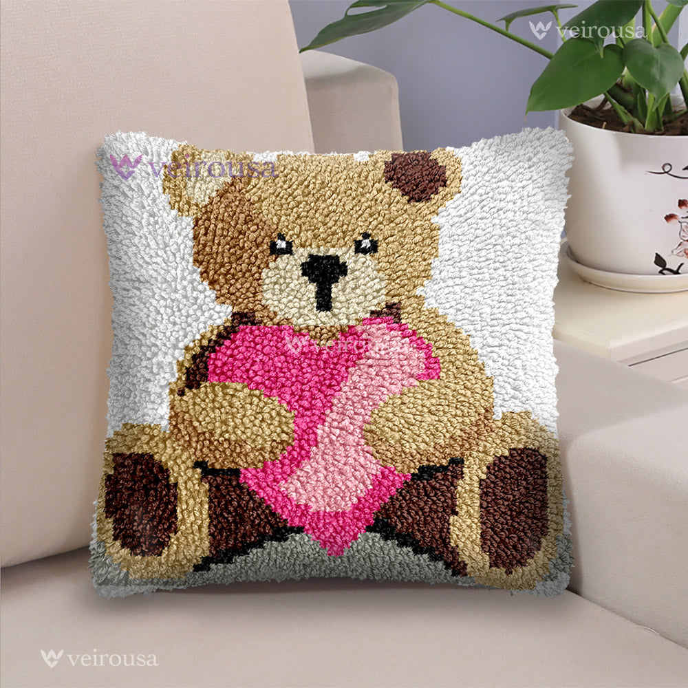 Loving Bear - Kit d'oreiller à crochet