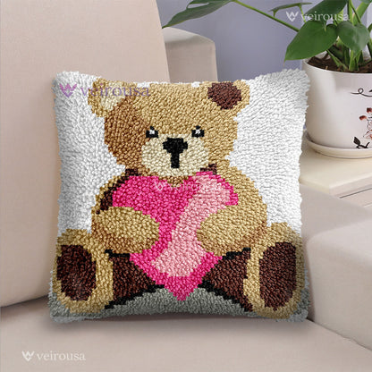 Loving Bear - Kit d'oreiller à crochet