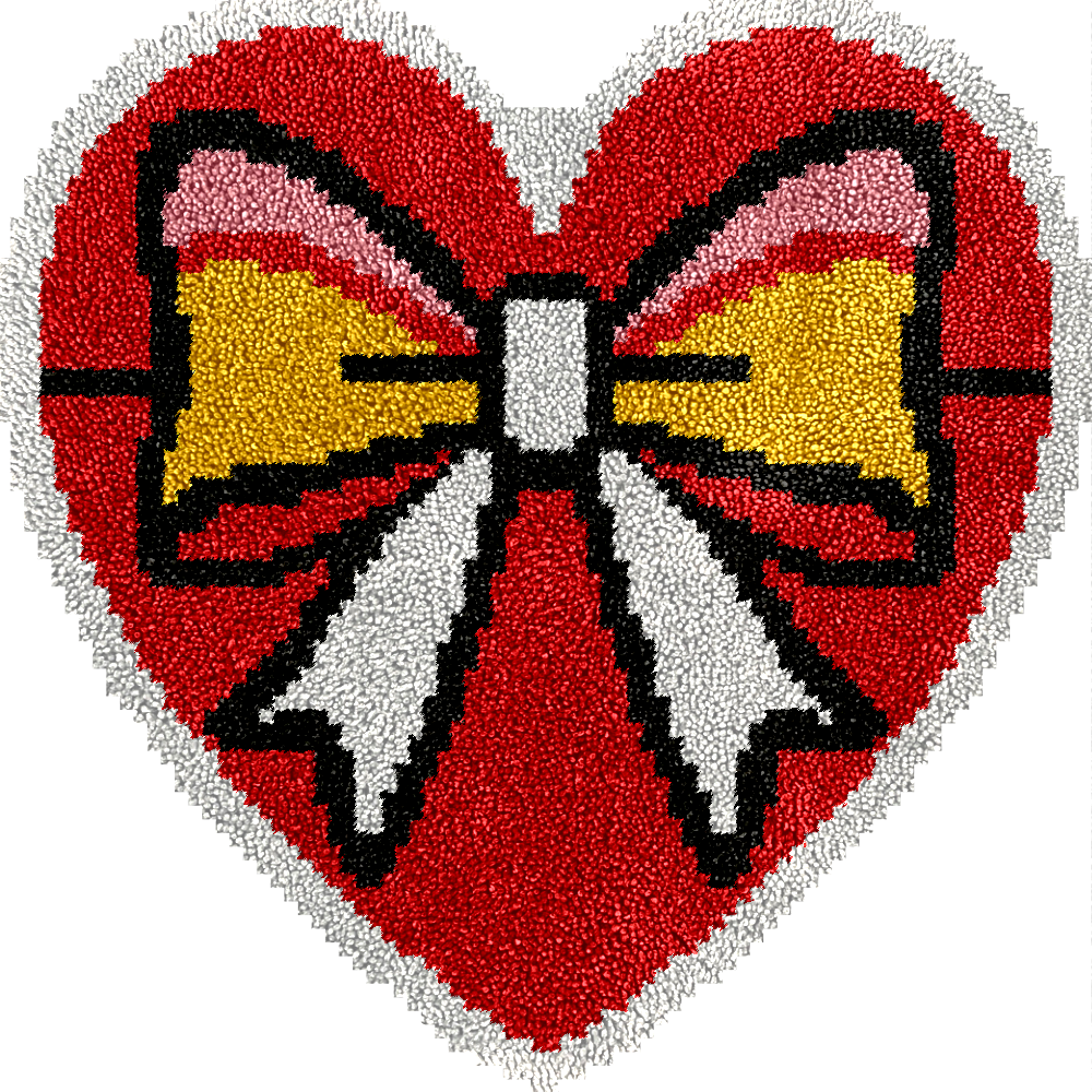 Kit de alfombra con lazo en forma de corazón y gancho para cierre