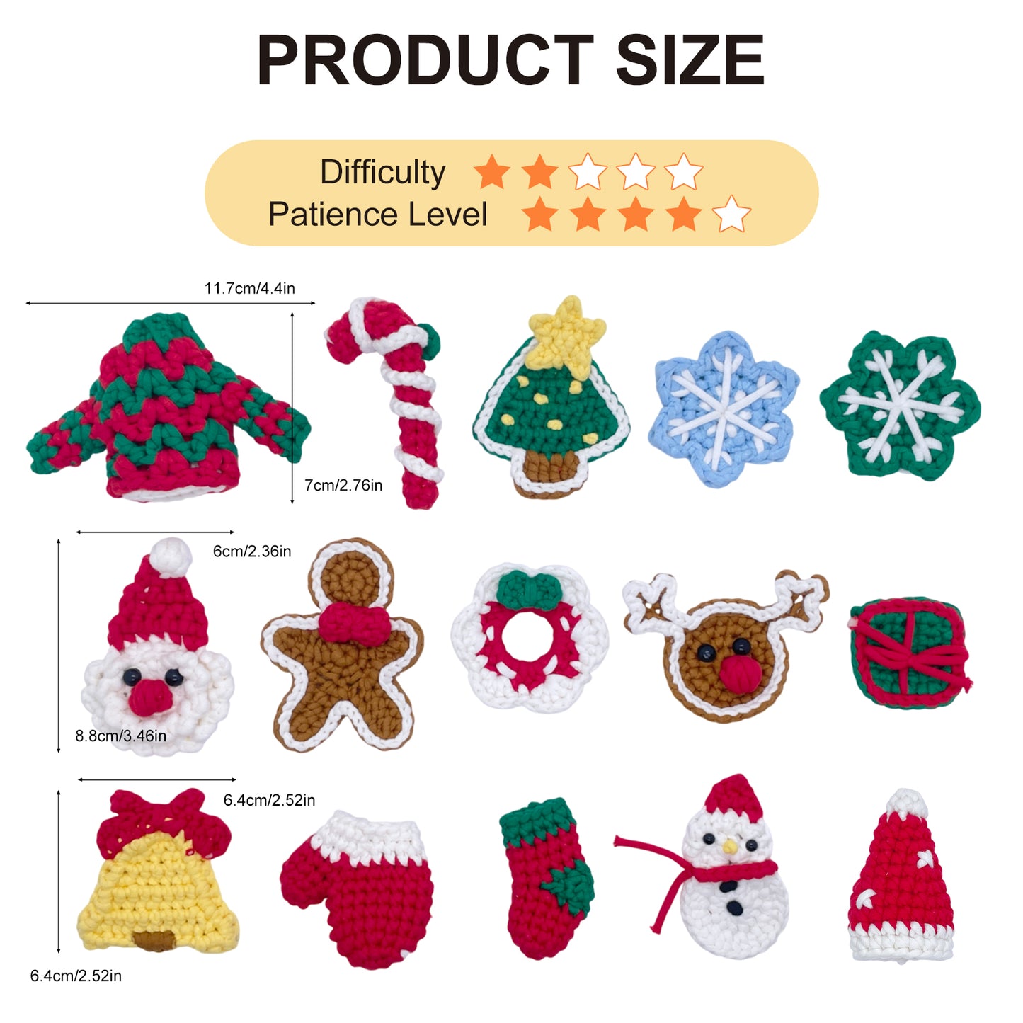 Christmas Ornaments Crochet Kit