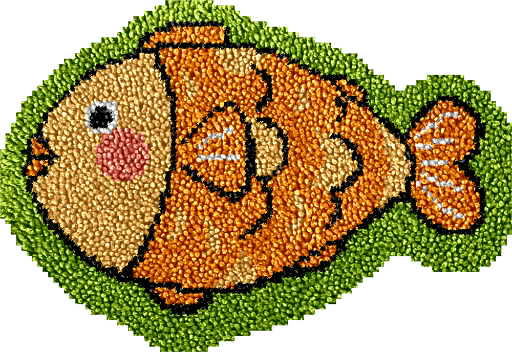 Lively Fishes Latch Hook Rug Kit