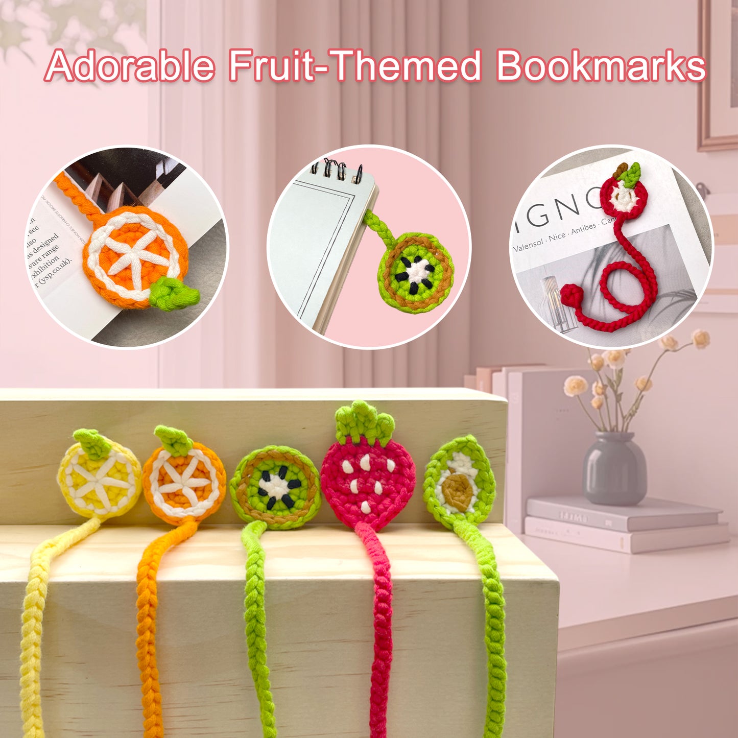 Fruit Bookmarks Crochet Kit