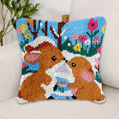 Kits de crochets pour taies d'oreiller à motifs de lapins pour adultes, débutants et enfants