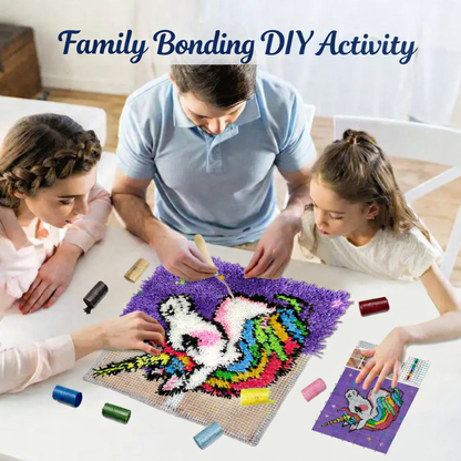 Three Poppies Flower Latch Hook Pillow Kit