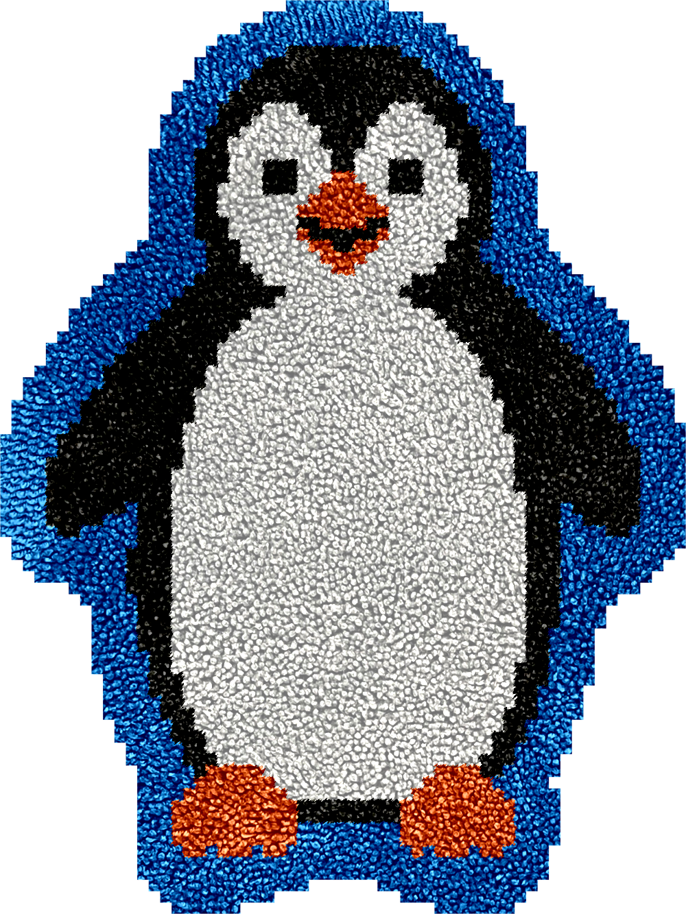 Pingüino - Kits de ganchillo para alfombras para principiantes