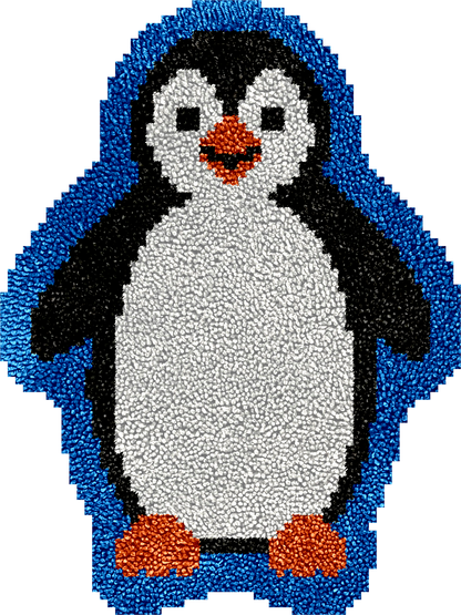 Pingüino - Kits de ganchillo para alfombras para principiantes