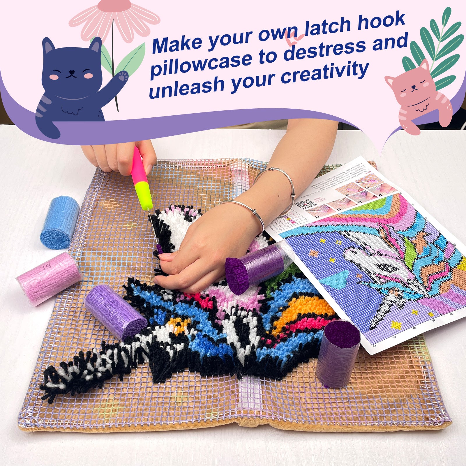 Latch Hhook to Destress and Unleash Creaivity