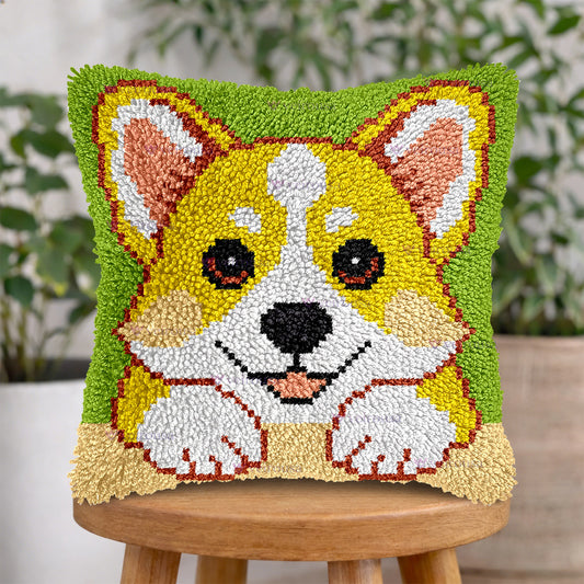 Veirousa Corgi Latch Hook Pillow Kits