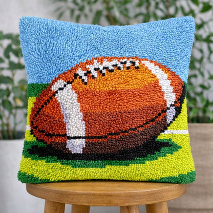 Veirousa Football Latch Hook Pillow Kit