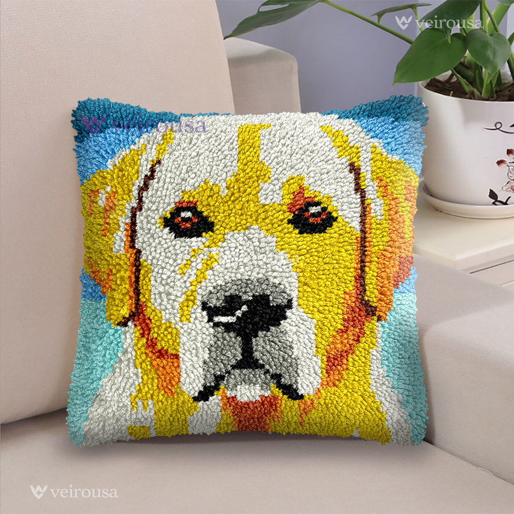 Veirousa Labrador Retriever Latch Hook Pillow Kit